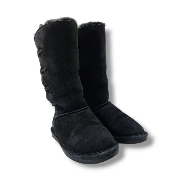 BearPaw Shoes Bearpaw Lori In Tall Wool Lined Winter Black